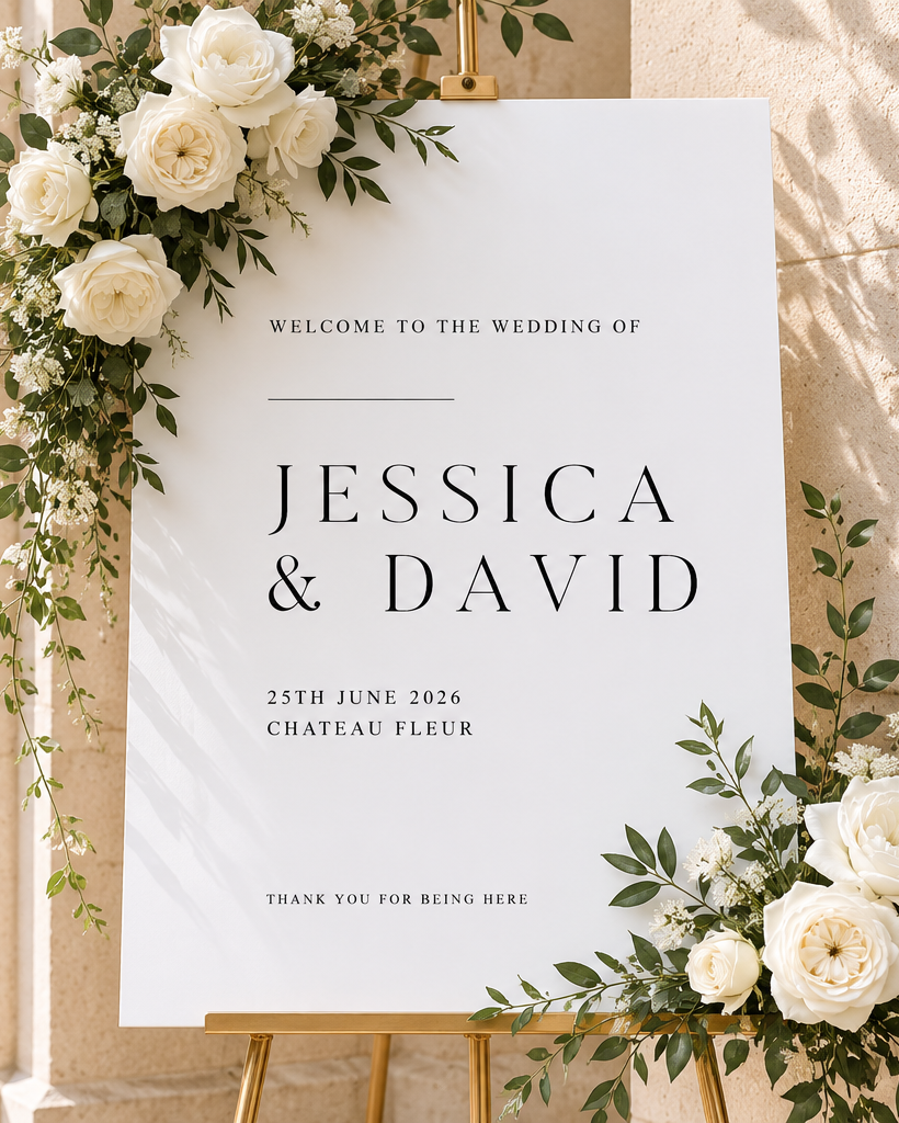 Harper - Wedding Welcome Sign