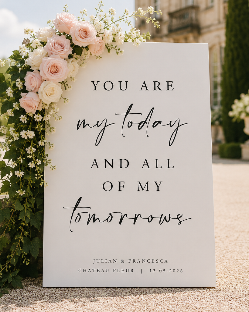 Tomorrows - Wedding Welcome Sign