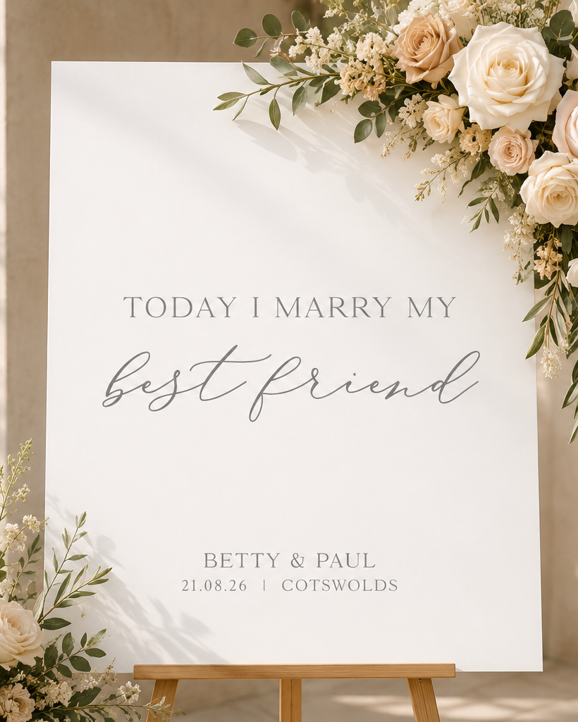 Best Friend - Wedding Welcome Sign